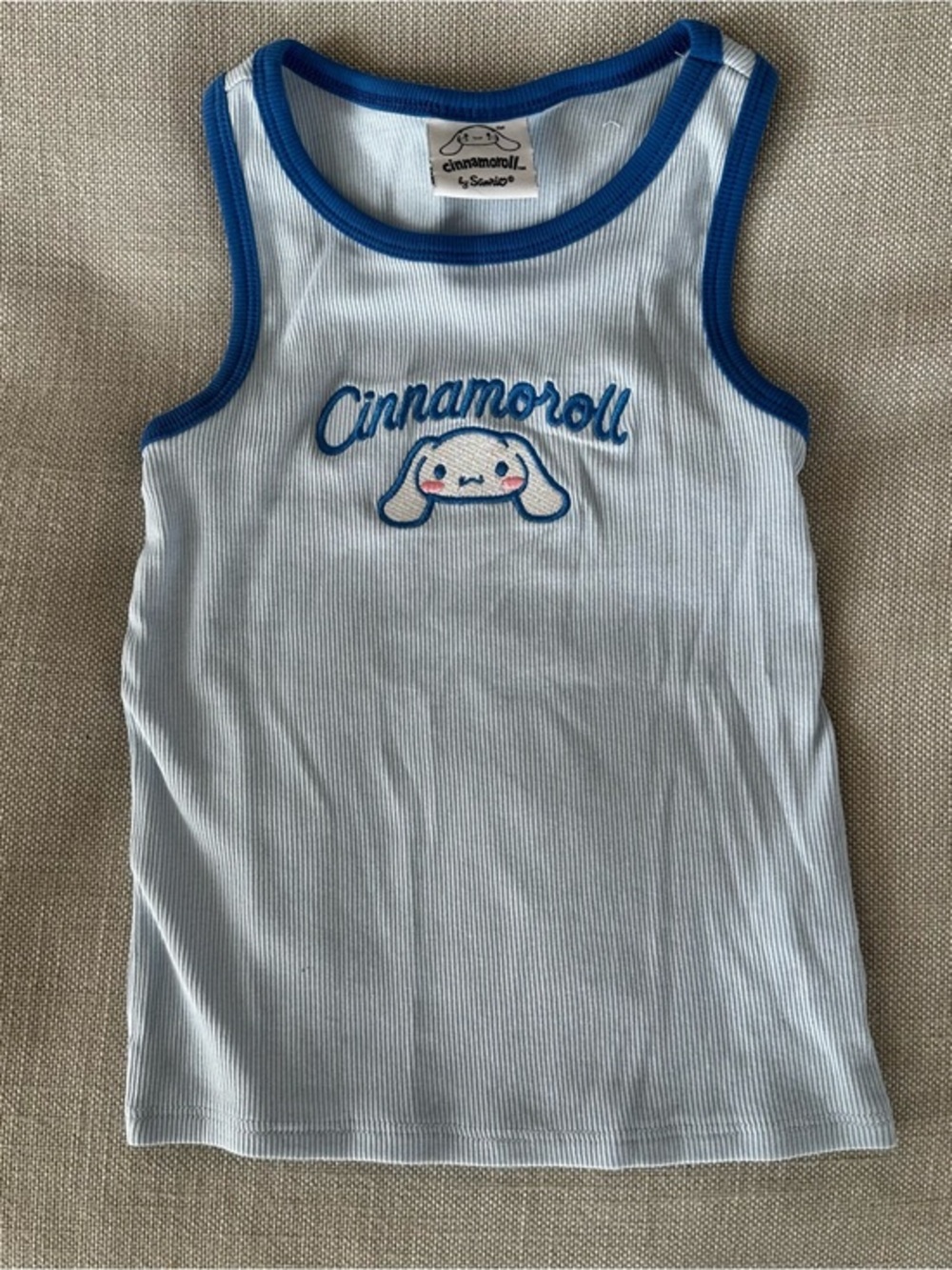 Cinnamoroll by Sanrio Ribbed Tank Top | Kids Size S (7–8) | Kawaii Graphic